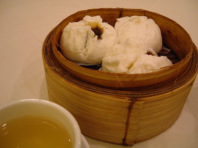 Barbecued pork in steamed bun